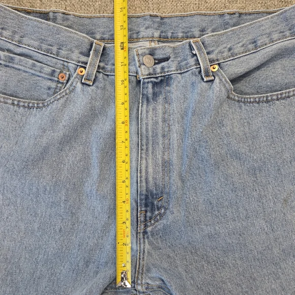Levi's 505 Men's Cotton Jeans - Light Stonewash 38 X 30 Relaxed Straight - Picture 5 of 15